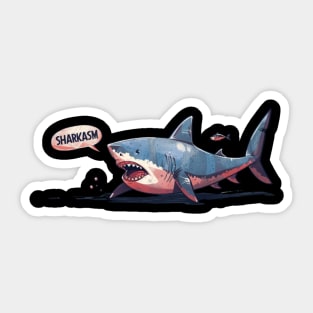 SHARKASM, shark lovers, presents gift idea Sticker